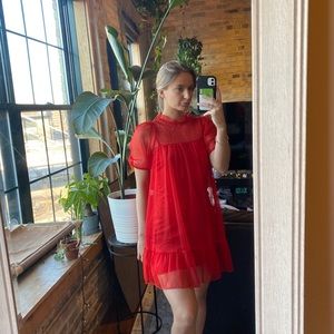 H&M red Tulle Dress
